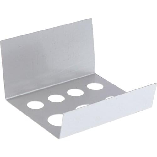 7 Holes Silver Container Stand Tattoo Pigment Stainless Steel S Tattoo Glass Cup Holder Tattoo Accessories