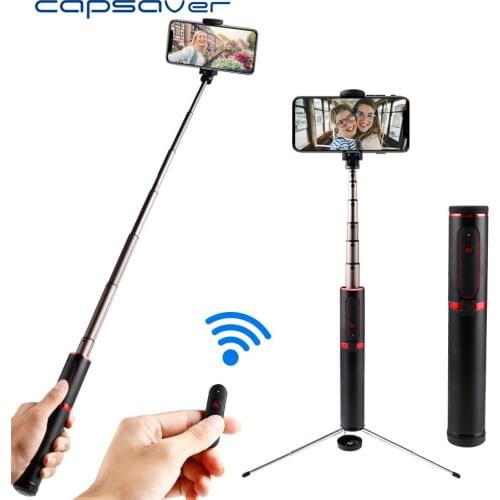 Capsaver Foldable Selfie Stick Bluetooth Wireless Shutter Selfiestick Portable Mini Tripod Monopod for iPhone Android Xiaomi