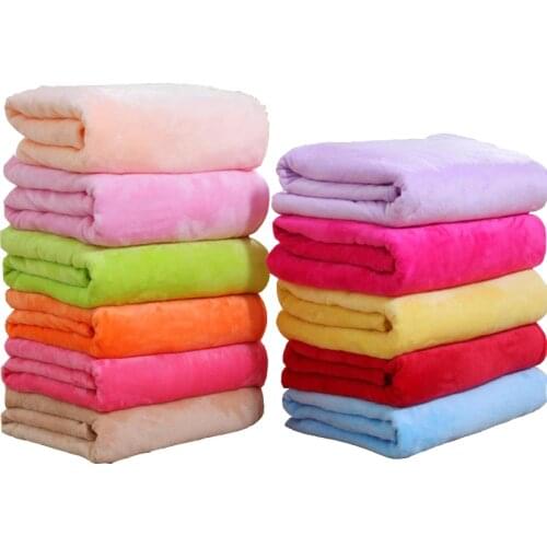 Light Thin Mechanical Wash flannel Blanket Plaids super warm soft blankets throw on Sofa/Bed/ Travel patchwork solid Bedspread