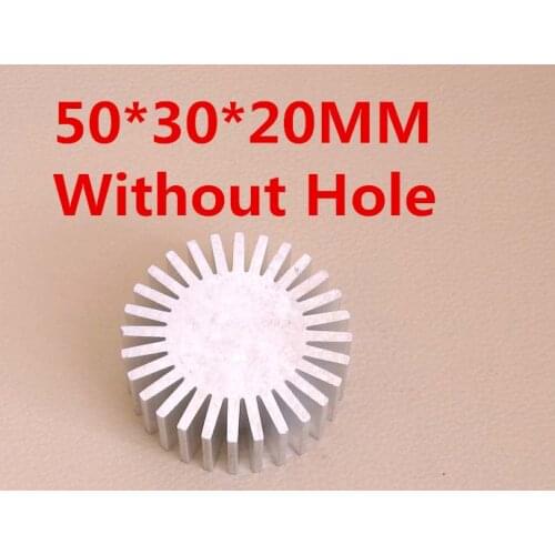 5PCS 50*30*20MM Solid Heatsink LED lamp bead Sunflower Radiator 50*30*20~90mm Round Aluminum Alloy Aluminum Radiator Parts