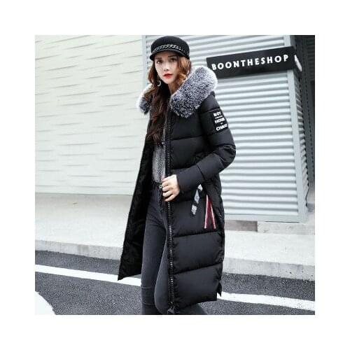 Women Winter Wadded jacket Long Parka 2020 New Thick Hooded Cotton Padded Coats Women Faux Fur outwear BasicTops LX989