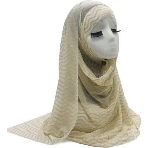 1PCS Fashion pure color with gold wavy line scarf/scarves high quality shawls foulard bandana Muslim hijab women scarf hot sale