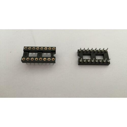 100pcs 16 Pin 2.54mm DIP SIP Round IC Sockets Adaptor Solder Type