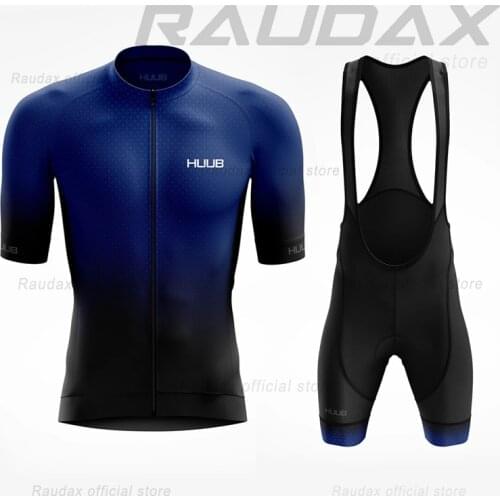 2021 HUUB Mens Summer Short Sleeves Bicycle Clothing Set MTB Uniform Triathlon Ropa Ciclismo Verano Breathable Cycling Jersey