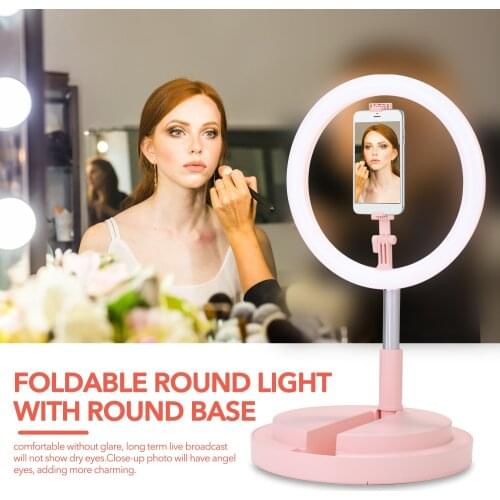 290mm USB Interface Dimmable LED Selfie Round Light 3 Lighting Modes Phone Photography Video Makeup Lamp With Phone Clip