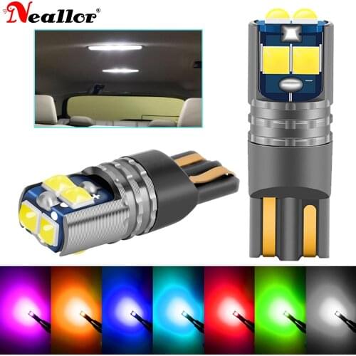 2X W5W T10 LED CANBUS No Error 5W5 12V 24V 5W 750Lm Super Bright Car Interior Side Light 194 3020 SMD Auto Bulb White Amber Red