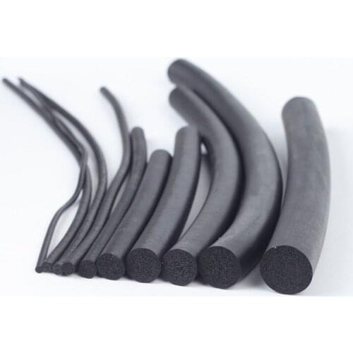 5M Foam Sealing Strip Sound Proofing Dustproof Foamed Gasket Trim Seal Round Rubber Foam Sponge Cord 3/4/5/6/8/10/12/14/16mm