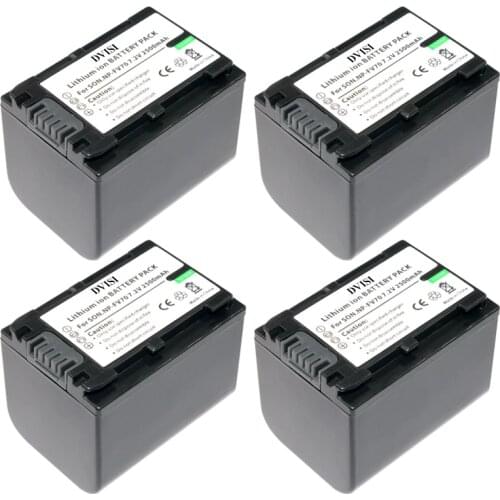 4 Pcs/lot 7.2V 2500mAh NP-FV70 NP FV70 NPFV70 Rechargeable Battery for Sony HDR-CX230 HDR-CX150E HDR-CX170 CX300