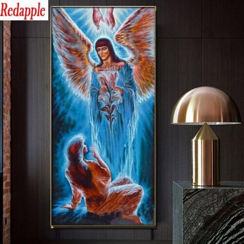 Diamond painting Angel Lovers Salvation cross stitch diamond embroidery full square round drill inlaid large mosaic home decor