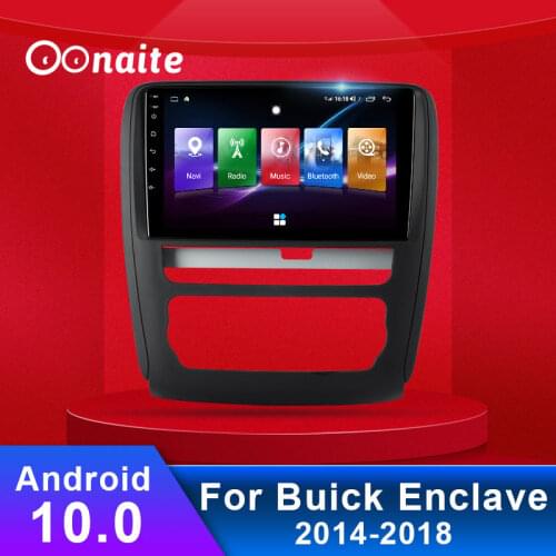 Oonaite 9 inch Android 10.0 Car Radio FM DVD Multimedia Video BT Player GPS Smart Voice Navigation For BUICK ENCLAVE 2014-2018