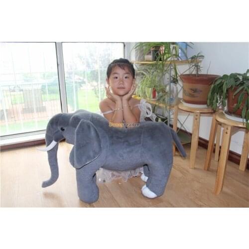 Fancytrader New Style Elephant Toy 34'' 87cm Super Cute Stuffed Giant Soft Plush Grey Simulated Elephant, Free Shipping FT90277