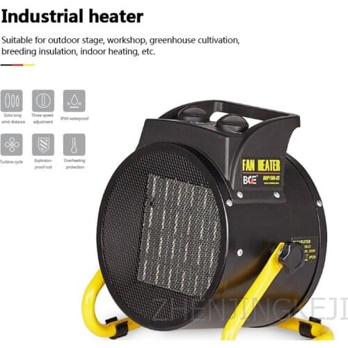 3KW Warming Machine Heater Bathroom Workshop Greenhouse Planting Breeding Heater Hot Fan Dryer Indoor Heating Electric Heater