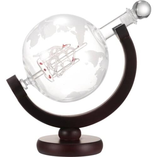 Whiskey Decanter Globe Wine Decanter Set Crystal Wine Decanter Wood And Glass Decanter For Whiskey Dispenser Rum Liquor