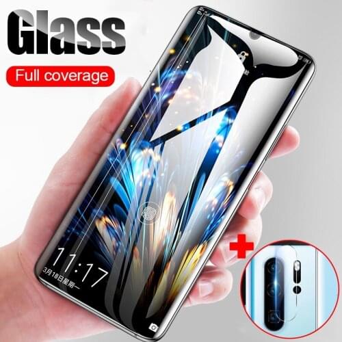 Huawei P30 Mate 30 20 P20 Pro Lite Full Coverage Screen Protector Ultra HD Clarity Tempered Glass + Lens Film