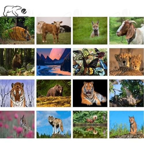 Bear In The Forest Picture Diamond Painting Cross Stitch Modern Cute Animal Painting Handmade Diy Diamond Embroidery Decoration