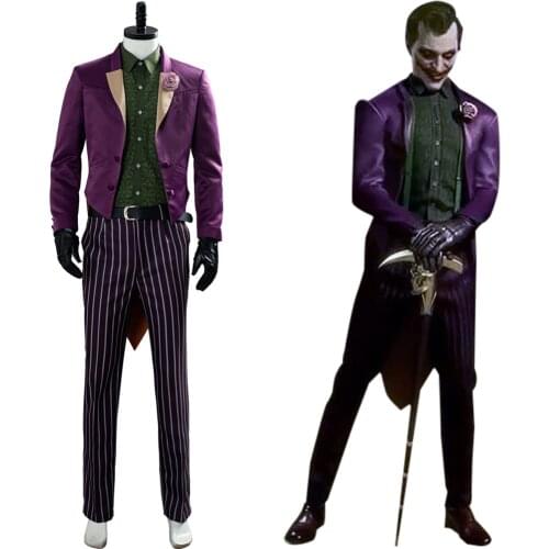 Game Mortal Kombat 11 Cosplay The Joker Costume Full Suit For Adult Halloween Costumes