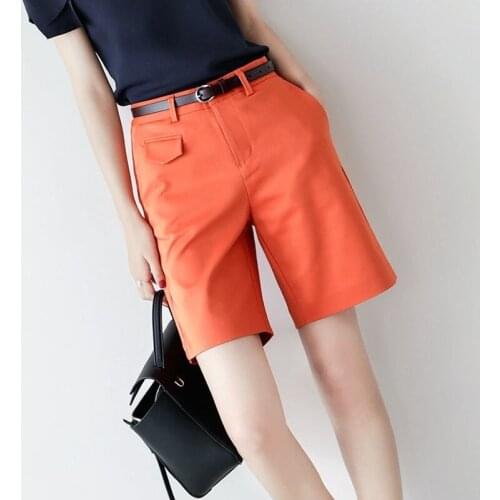 Summer Women Korean Style Casual Shorts Lady Vintage Loose Wide Leg Belt High Waist Shorts Femme Streetwear All Match S-XXXL