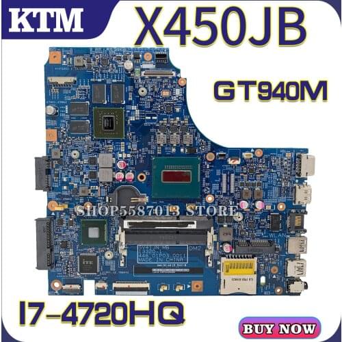 KEFU Motherboards X450J Laptop motherboard for ASUS X450JB X450JF A450J SV41JV X450JN original mainboard 100% Tested I7-4720HQ