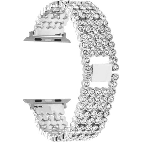 Women Full Diamond Metal Strap for Apple Watch Band Series 6 SE 5 4 3 Bracelet for Iwatch 40mm 44mm 38mm 42mm Bling Wrist Belt