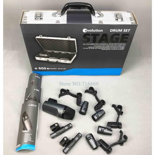 High Quality Wired Microphone, E600 drum microphone, 1 piece E602, 2 pcs E614, 4 pieces E604 drum microphone set for selling