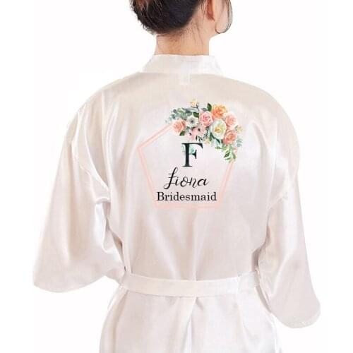 2020 Ladies Bride Robes Bridesmaid Robes gift Kimono Robe Satin Night Wear Gown Sleepwear bathrobe