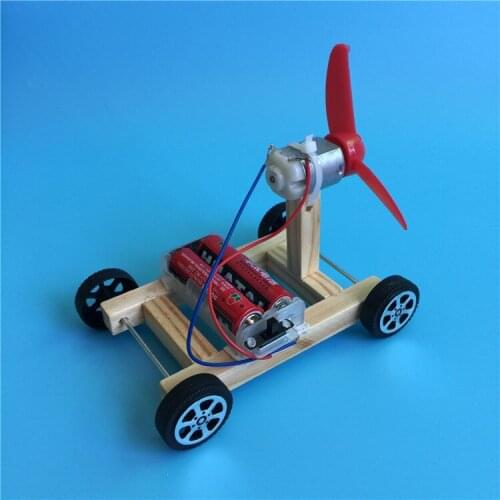 Science and education toy science experiment wooden single wing wind racing DIY handmade technology small production wholesale