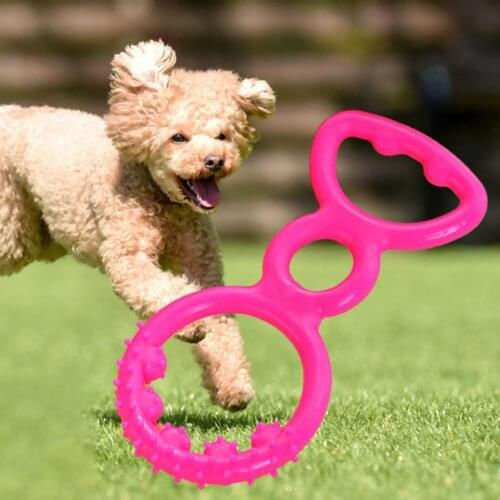 Pets Plastic Ring-pull Toy Bite Resistant Interactive Dog Training Molar Ring