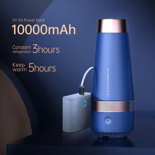 Portable USB heating and Cooling fast intelligent refrigeration heating cup magic device Outdoor, sports home car thermostat cup