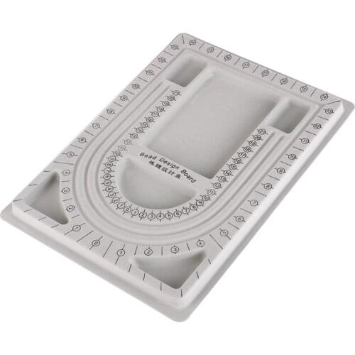 Gray Flocked Bead Board Bracelet Necklace Beading DIY Jewelry Making Organizer Tray Design DIY Craft Tool Accessories