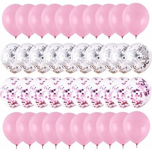 40 Pcs Rose Gold Balloon Set Confetti Metal Balloons Birthday Party Wedding Decoration Anniversary Global Baby Shower Balloons
