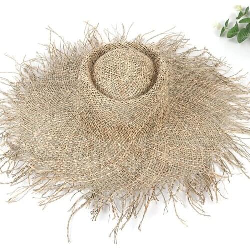 Women Ladies Summer Straw Hats Sunhats Big Beach Cap Wide Brim Sun Hats