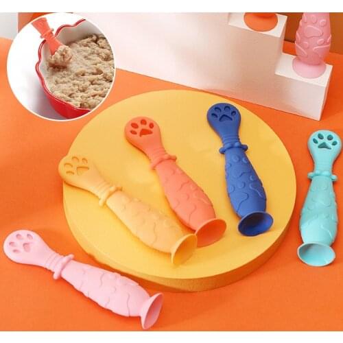 2Pcs Silicone Baby Training Spoon Newborn Learn Spoon Set Toddler Infant Feeding Utensils Tableware for Kids Cutlery