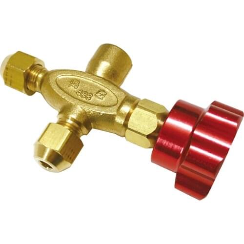 Refrigerant fluoridize gauge table Air conditioning liquid meter gauge 3 way brass valve