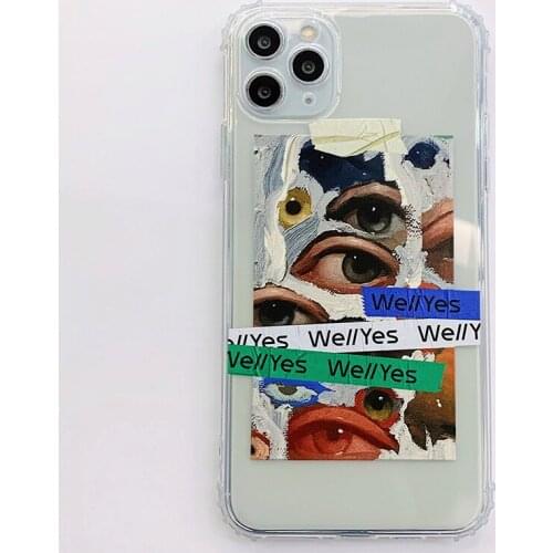 Street Graffiti Hit Color Phone Case for iPhone 11 Pro Max XR X XS Max 7 8 Plus Cover Transparent Graffiti Letters Clear Capa E0