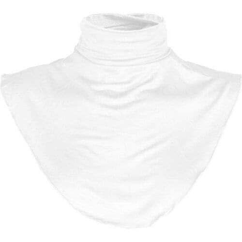 Women Detachable Cotton Fake Collar Blouse Vintage Shirt Turtleneck Half Top Mock Blouse Dickey Collar Neck Warmer Accessories