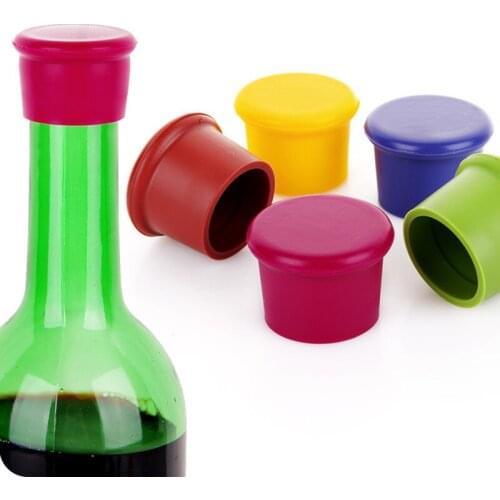 1PC Silicone Bottle Caps Beer Beverage Cover Coke Soda Leak Free Champagne Closures Fresh Saver Stopper Kitchen Bar Accessories