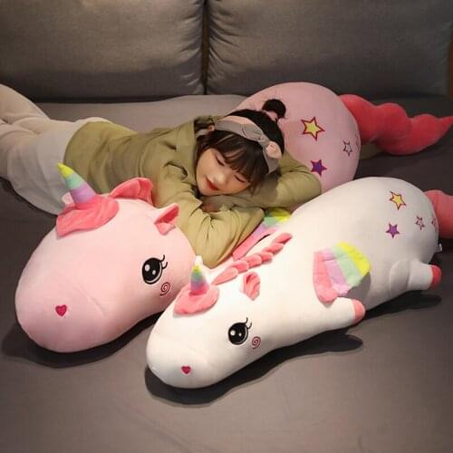 100/130/140CM Cute Soft Padded Unicorn Plush Toys Soft Pillow Kawaii Animal Doll Birthday Gift Valentine Day Gift