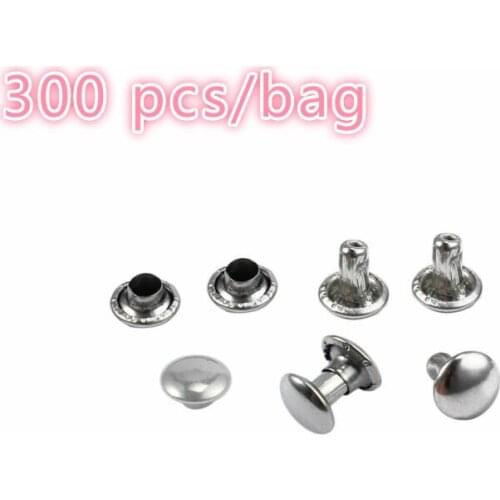 300 pcs Metal Copper Spikes Studs Double-Sided Screw Rivets for Shoes Belt Bag crafts DIY sewing garment accessory scrapbooking