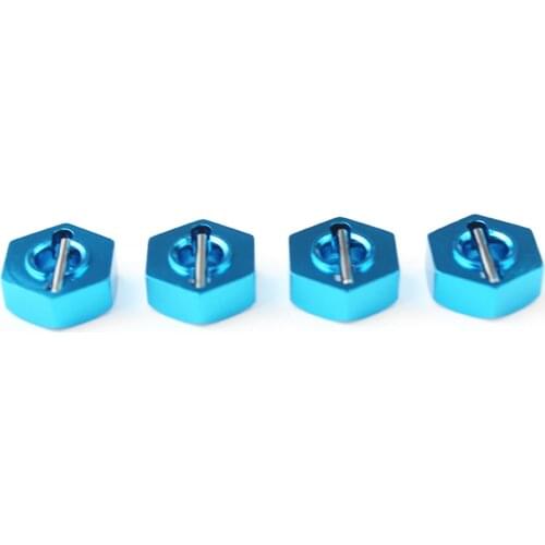 4PCS RC Car Wheel Hex Nut With Pins Drive Hubs Convert Adapter Metal Upgrade Parts For WLtoys 12428 12423 1/12 RC Vehicles