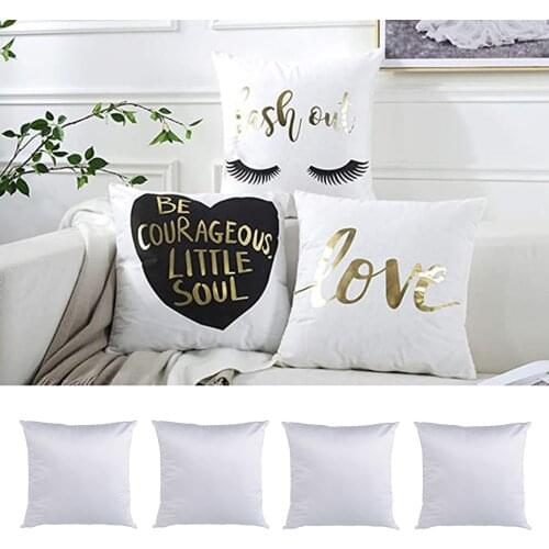 4Pack Peach Skin Sublimation Pillow Case DIY Office Car Throw Pillow Cover