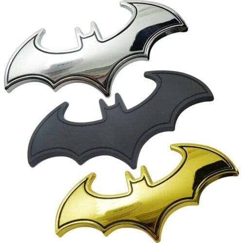Car 3D Metal Car Sticker Auto Car Logo Cartoon Bat Sticker Metal Badge Emblem Tail Decal Motorcycle Car Accessories
