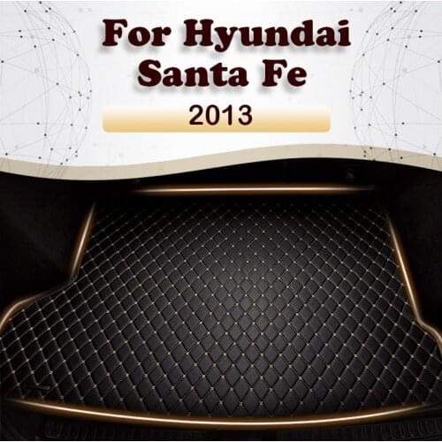 Car trunk mat for Hyundai Santa Fe Five seats 2013 Cargo Liner Carpet Interior Parts Accessories Cover