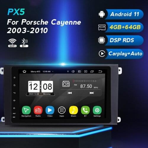 8''Android 11 Car Radio Multimedia GPS Navigation Player for Porsche Cayenne 2003-2010 Full touch Stereo WIFI Carplay 2 DIN WIFI
