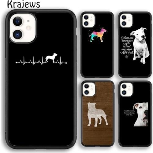 Krajews Staffy Staffordshire Bull Terrier Phone Case Cover For iPhone 5 SE 6s 7 8 plus X XR XS 11 12 pro max Samsung S8 S9 S10