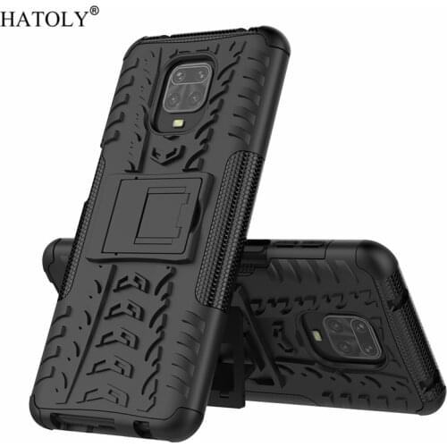 HATOLY For Cover Xiaomi Redmi Note 9 Case Armor Shockproof Silicone Hard Plastic Case For Xiaomi Redmi Note 9 With Phone Holder