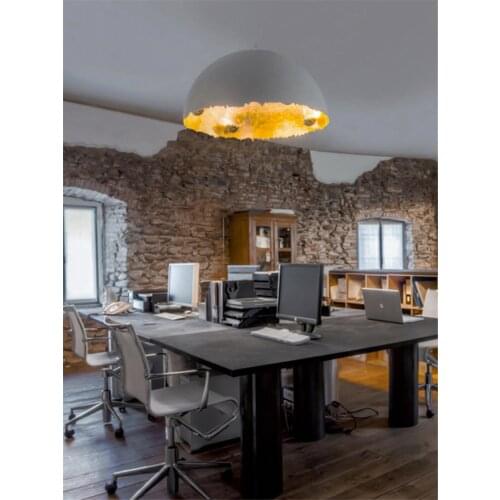 Designer eggshell acrylic resin moon pendant lights modern Nordic studio lighting restaurant Art Deco hanging lamps fixtures