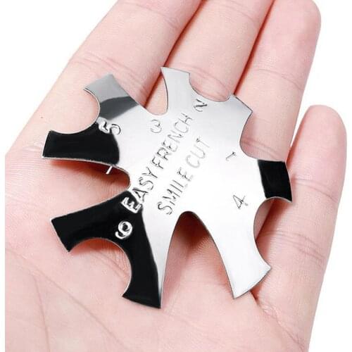 9size Nail Cutter Plate French Style Nail Polishing Stainless Steel Reusable Manicure Edge Trimmer Nail Art Cutter tool