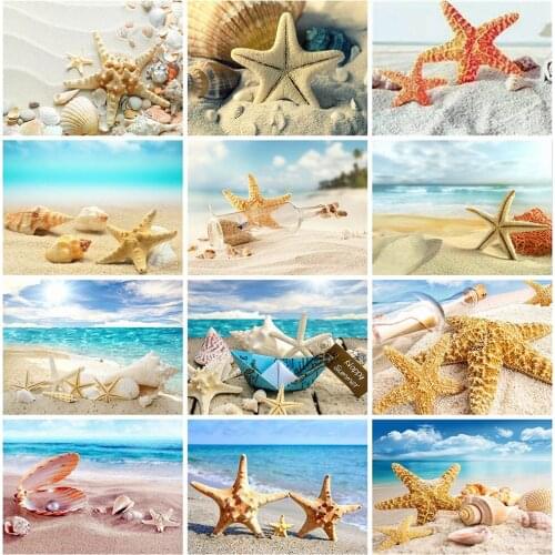Evershine Diamond Painting Starfish Full Square Mosaic Art Diamond Embroidery Landscape Picture Of Rhinestones Home Decoration