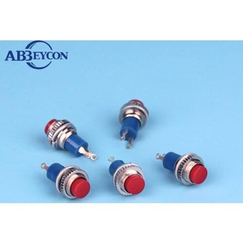 IP40 DS-314 12VDC Red Mini OFF-(ON) 10MM 0.5A Doorbell Push Button Switch