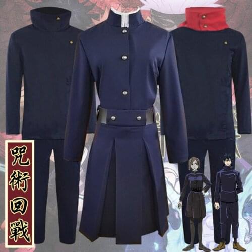 Jujutsu Kaisen Cosplay Costume for Adults Yuji Itadori Kugisaki Nobara Fushiguro Megumi Sukuna Ryoumen Unisex Uniform Outfits